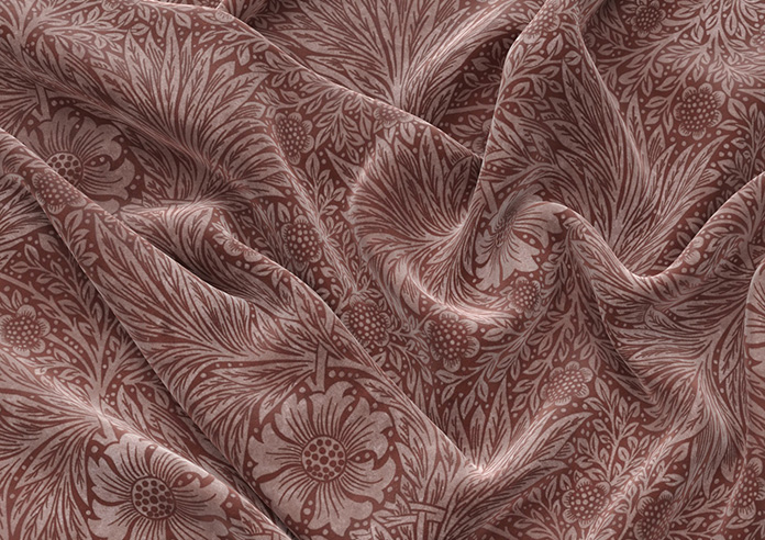 William Morris At Home Marigold Velvet, Berry - Twist&Fit Roman Blind - Image 4